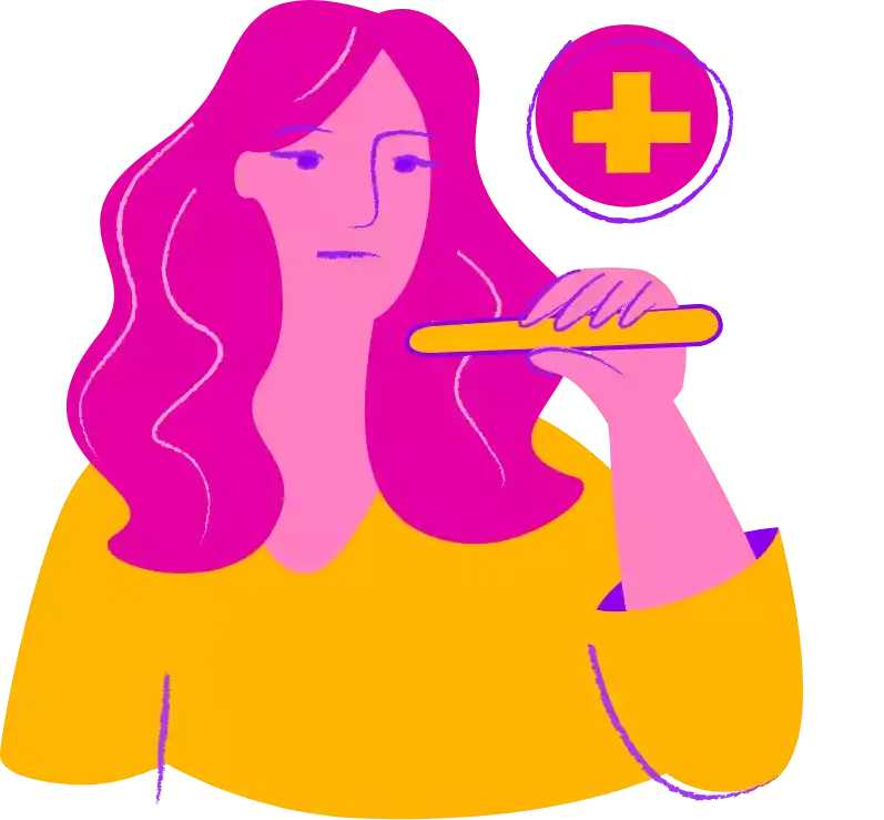 Mujger con test de enbarazo